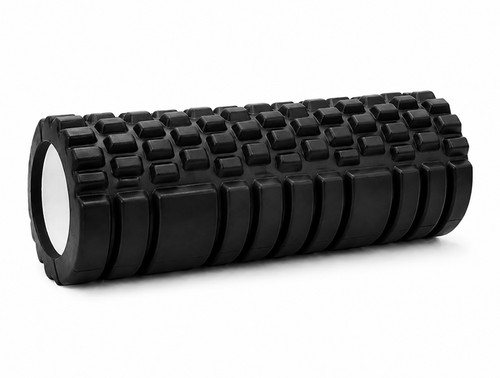 Fitness foam roller - black, deep