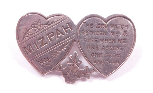 Silver vintage mizpah brooch - vintage,