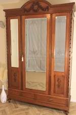 vintage french armoire 3 door wardrobe in oak
