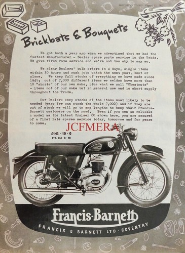 Francis barnett cruiser - 'cruiser, 80'