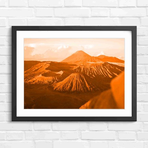 Javanese volcano range sunrise - range,