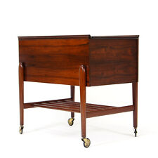 Retro Vintage Danish Rosewood Bar Sewing Trolley Cabinet 70s Mid Century Modern