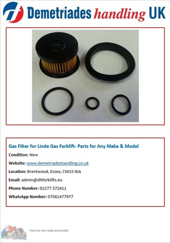 Gas filter for - gas, linde