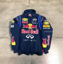 Red bull F1 Racing Vintage Style - Fully Embroidered - Cotton Insulated Jacket