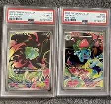 2025 M1L JP Bulbasaur AR And Ivysaur AR Sequential PSA 10