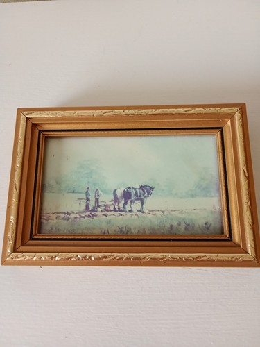 Framed vintage minature print - vintage,