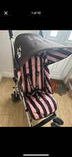 maclaren juicy cuture buggy brown and pink limited edition including footmuff 