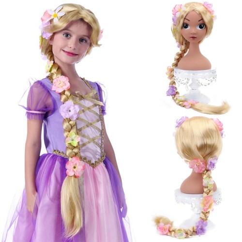 Long blonde rapunzel wig - long,
