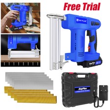 Heavy Duty Nail Gun & Staple Gun Cordless with Battery Electric Stapler Nailer 