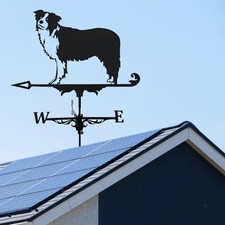 Weather Vane Stainless Steel Weathervane Yard Garden Barn Ornament Black Collies