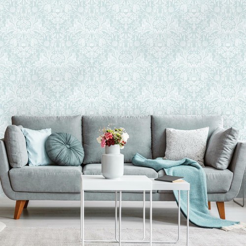 Harlen woodland animals damask - woodland,
