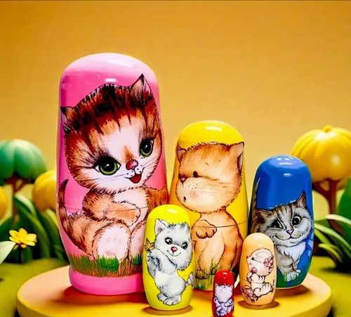 Russian pussy cat - russian, cat”wooden