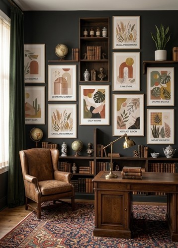 Botanical boho abstract - boho, modern