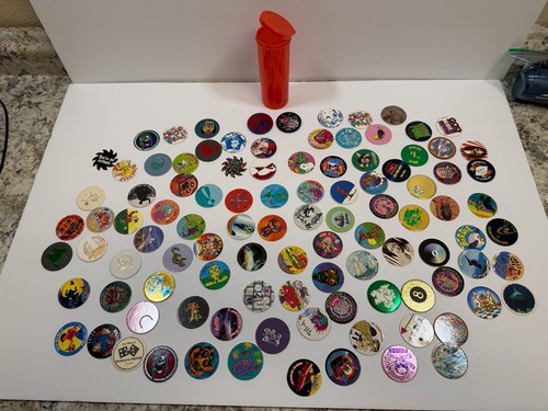 Vintage lot 100 pogs - vintage,