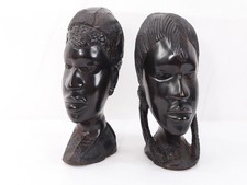 Pair of Hand Carved Ebony