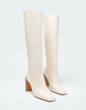 Mango Leather High Heel Boots