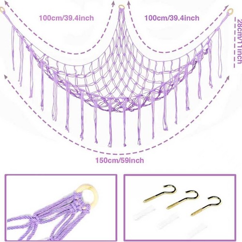 Toy hammock wall mounted - mounted, mesh