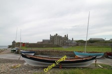 Photo 6x4 Shetland Boats Leebotten Boats on the shore by the pier at Leeb c2012