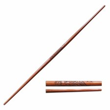 Martial Arts Wooden Bo Staff Red Oak Carved Dragon Toothpick Ends 60" 5ft Sticks