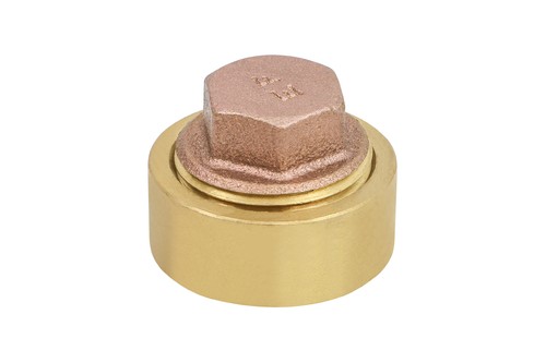 Cast brass dwv end - brass,