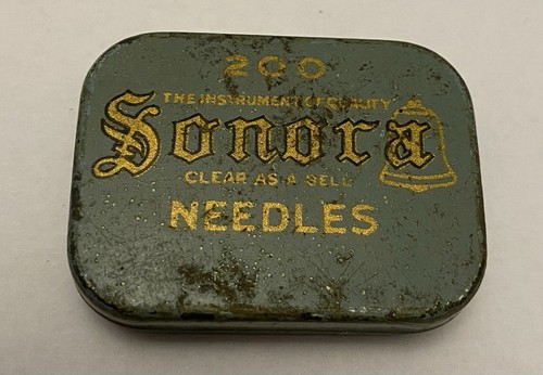 Sonora gramophone needle tin - sonora,