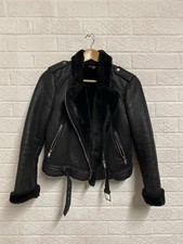 Black faux suede coat size S