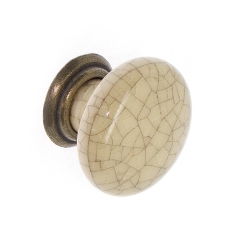 Cream crackle ceramic - cream,