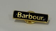 3 x Genuine Barbour  Black with gold writing Pin Badge -Free Shipping - Cheapest