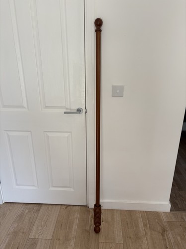 Wooden curtain pole 165cm long - wooden,
