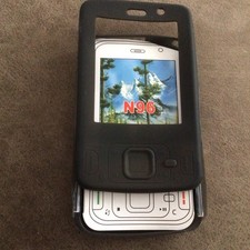 Black Silicone Rubber Gel Protective Case Cover Skin For Nokia N96 Phones