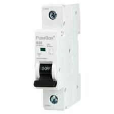 Fusebox MCB | Choose Amp, 6A 10A 16A 20A 32A 40A 50A | B Type 6kA SP MCBs