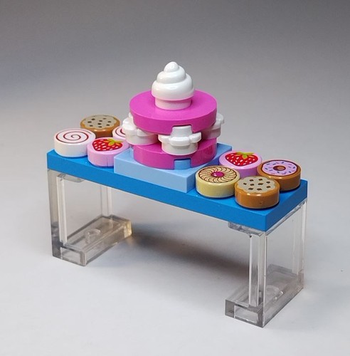 Lego cafe cake shop display - cake,