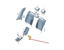 VW Passat B9 Rear Seat Centre