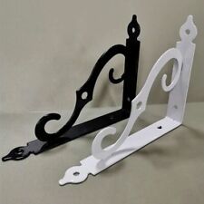 2pcs Iron Shelf Brackets Vintage Pattern Bracket Wall Holder Frame Storage