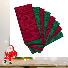 8x Christmas Polyester Napkins