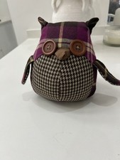 Owl Door Stop Fabric 11-inch Heavy Duty Animal Wedge Doorstopper