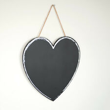 Vintage Hanging Heart Chalk Memo Black Board Home Wedding Decor Kitchen Office