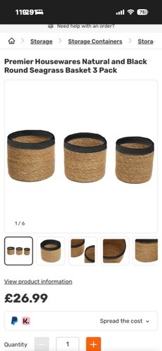 Round seagrass basket - seagrass,