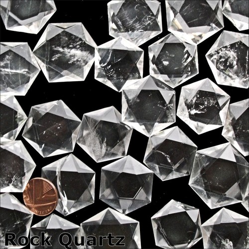 Faceted worry stone flat - worry,