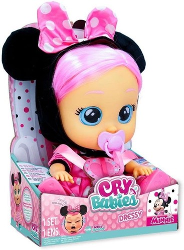 Cry baby dressy minnie doll - cry,