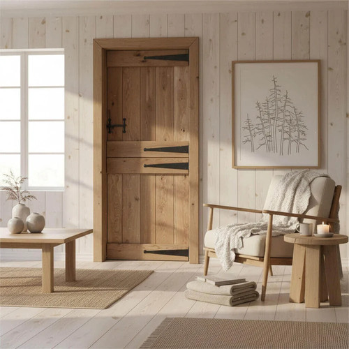 Solid oak rustic butt - rustic,