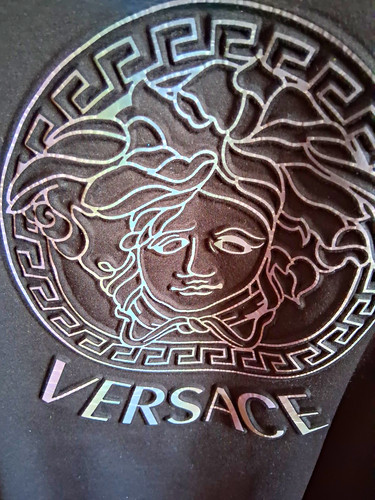 Versace black medusa logo - versace,