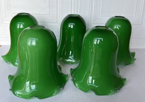 Vintage emerald green glass - 5,