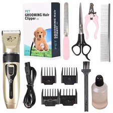 Professional Pet Dog Grooming Trimmer Kit Cordless Clippers Hair Shaver Clipper
