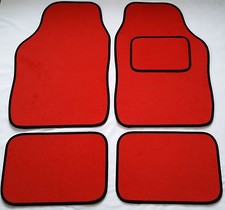 Red Car Mats Black Trim For