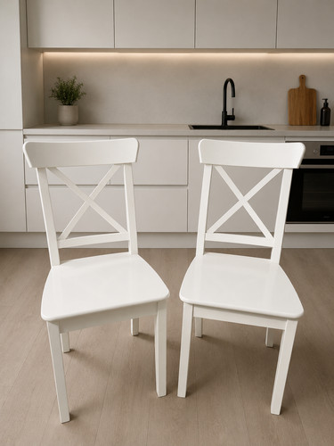 Pair ikea ingolf chairs - of,