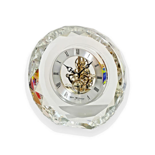 Mantel clock glass skeleton - clock,