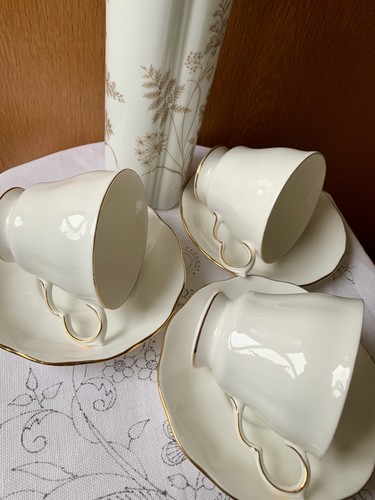 Bone china tea cups saucers - bone,