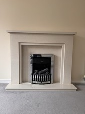 Marble Fireplace In Bianca