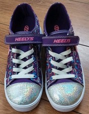 Heelys X2 Wheels Purple rainbow Multicolor Sparkle glitter toe  Size UK 2 